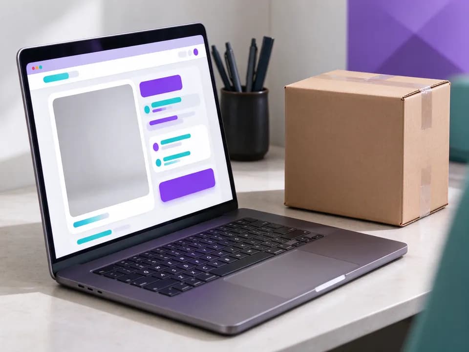 صفحهٔ کالا در فروشگاه اینترنتی روی لپ‌تاپ با عکس و مشخصات