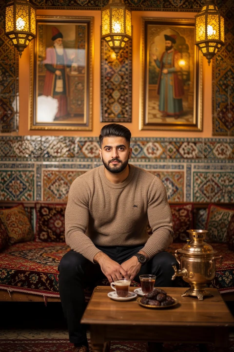 پرتره در سبک قهوه‌خانه سنتی آذری
